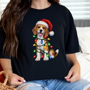 Beagle-julklapp, julklapp för hundmamma, festlig hundtröja, beagle-ägare, julklapp för hund bild 8