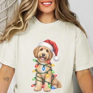 Christmas Goldendoodle Shirt, Goldendoodle Mom Gift, Holiday Dog Sweater, Doodle Christmas Tee, Goldendoodle Lover Gift image 6