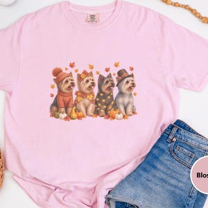 Yorkie Mom Shirt, Fall Thanksgiving Dog Gift, Cute Yorkie Dog Shirt, Autumn Dog Tee, Yorkie Mom Gift