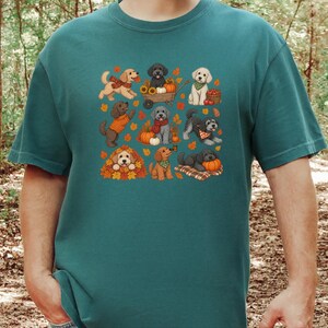 Schnoodle Fall Dog Shirt, Autumn Dog Lover Gift, Cute Puppy Sweatshirt, Pumpkin Patch Tee, Dog Mom Hoodie image 3
