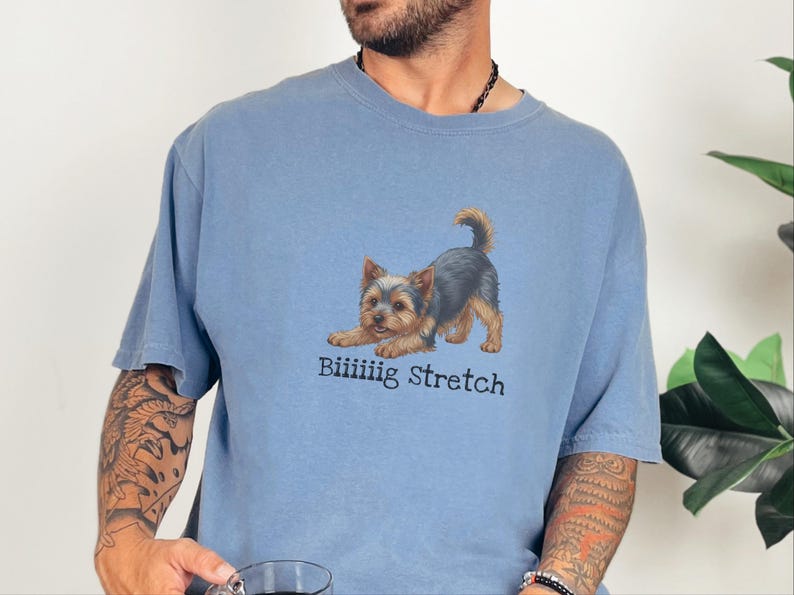 T-shirt Comfort Colors Funny Yorkie, T-shirt extensible grande taille, T-shirt pour maman de Yorkshire Terrier, T-shirt pour amoureux des Yorkies, Vêtements mignons pour parents de chiens image 6