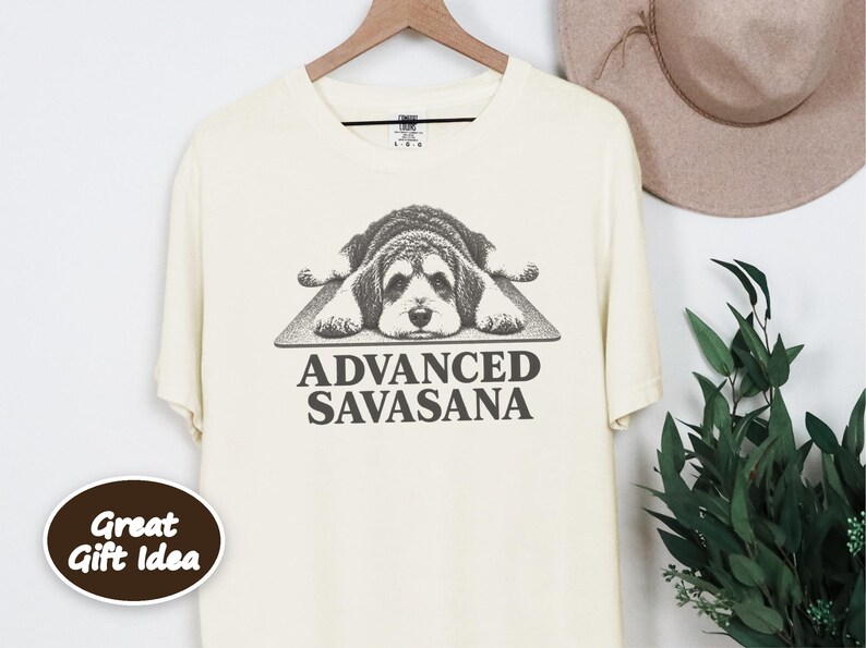 Schnoodle Shirt, Yoga Lover Gift, Funny Yoga Shirt, Advanced Savasana Tee, Dog Owner Gift, Yoga Teacher Shirt, Schnoodle Gift image 4