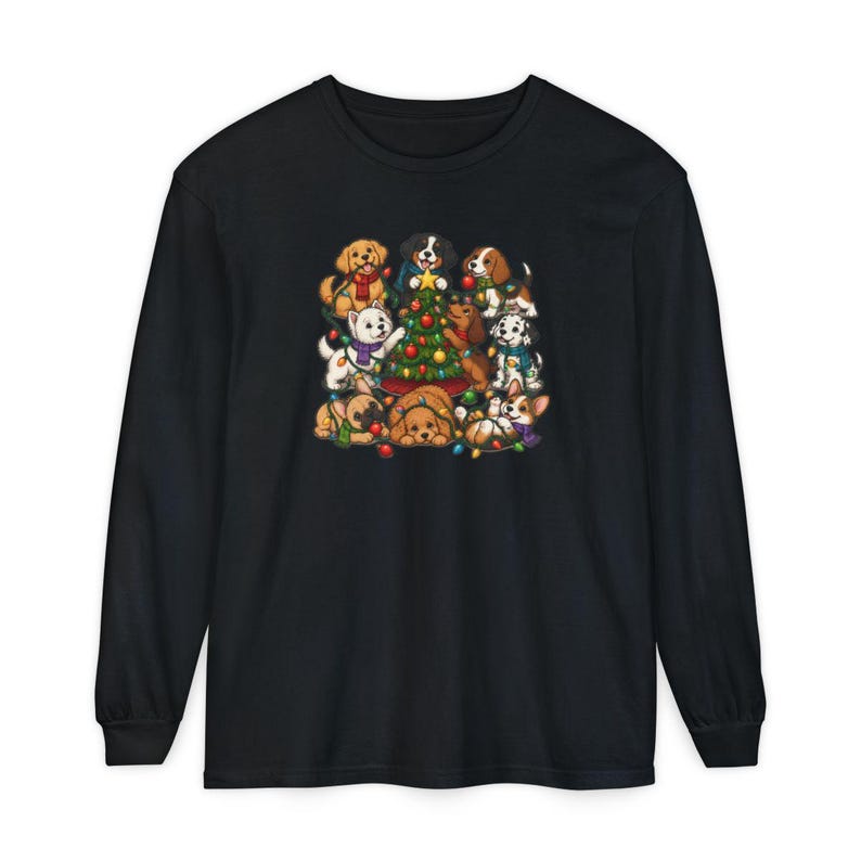 Christmas Dog Shirt, Holiday Puppies Gift, Festive Dogs Tee, Cute Puppy Christmas Sweater, Dog Lover Gift Idea image 13