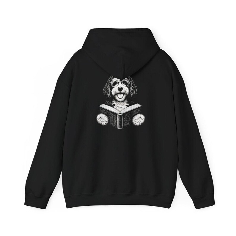 Camiseta para perros lectores, regalo para mamás de Bernedoodle, camiseta para Bernedoodles lectores, amante de los perros lectores, regalo para dueños de Doodles, camiseta de biblioteca imagen 11