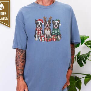 Boston Terrier Christmas Shirt, Dog Christmas Shirt, Boston Terrier Gift, Christmas Pet Shirt, Santa Dog Shirt, Holiday Dog Tee image 9