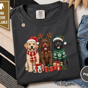 Christmas Dog Sweatshirt, Labrador Christmas Shirt, Holiday Dog Gift, Dog Lover Christmas Sweatshirt, Labrador Retriever Mom Gift image 7