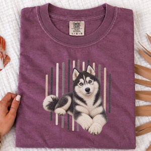 Camiseta de perro husky, regalo para mamá de husky siberiano, camiseta para amantes de los huskies, regalo para dueños de perros imagen 8