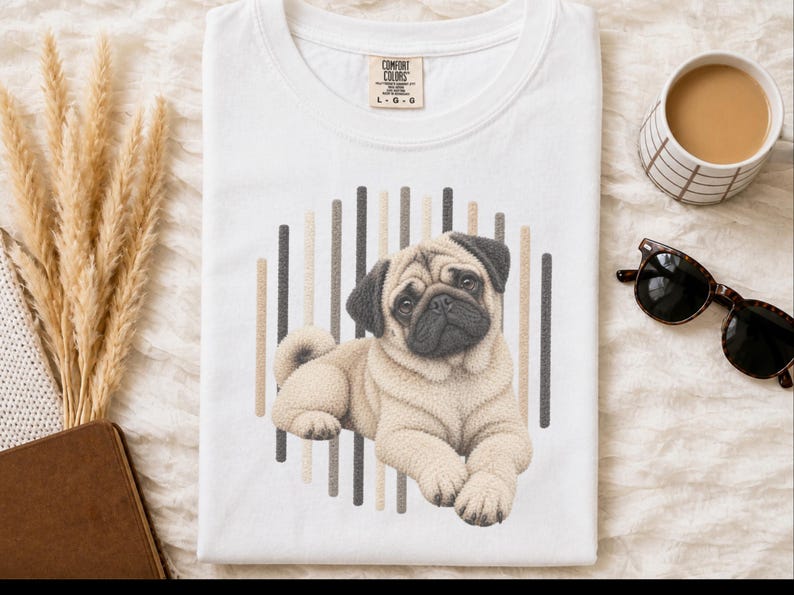 Camiseta de perro carlino, regalo para amantes de los carlinos, camiseta con estampado de cachorro adorable, camiseta para mamás carlinos, camiseta con retrato de perro, camiseta para papás carlinos, ropa para amantes de las mascotas imagen 9