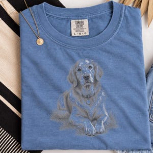 Golden Retriever Shirt, Golden Retriever Gift, Golden Retriever Dog Mom Tee, Vintage Sketch Print, Dog Lover Shirt image 6
