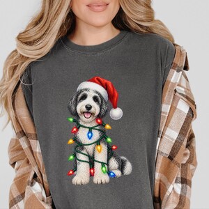 Sudadera navideña para Sheepadoodle, camiseta navideña para perros, regalo navideño para perros, regalo navideño para mamás perrunas, regalo para Sheepadoodle imagen 7