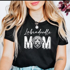 Labradoodle Dog Gift, Labradoodle Mom Shirt for Women, Fur Mama Tee, Doodle Lover Pet Owner Present, Dog Mom Birthday Gift Idea, Dog Paw Tee image 3