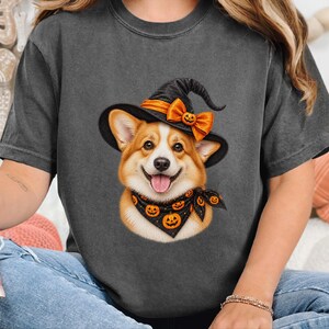 Corgi Halloween Tee, Dog Mom Fall Gift, Spooky Corgi Shirt, Halloween Dog Lover, Corgi Dad Present image 10