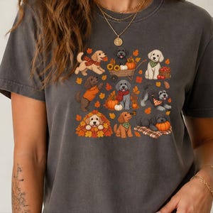 Schnoodle Fall Dog Shirt, Autumn Dog Lover Gift, Cute Puppy Sweatshirt, Pumpkin Patch Tee, Dog Mom Hoodie image 9