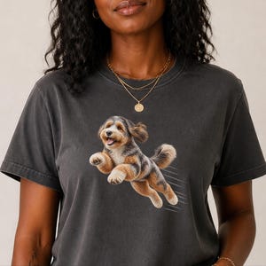 T-shirt Aussiedoodle, Cadeau Aussiedoodle, T-shirt croisé Berger Australien/Caniche, T-shirt Maman Aussiedoodle, Cadeau pour amoureux des chiens Aussiedoodle image 1