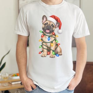 Christmas Dog Shirt, French Bulldog Christmas Gift, Holiday Dog Shirt, Frenchie Mom Sweatshirt, Christmas Pet Lover Tee image 10
