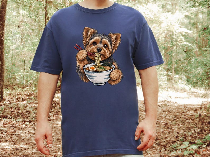 Yorkshire-Terrier-Shirt, Geschenk für Yorkshire-Terrier-Mama, Ramen-Liebhaber-Shirt, Shirt für japanisches Essen, Geschenk für Hundeliebhaber Bild 9