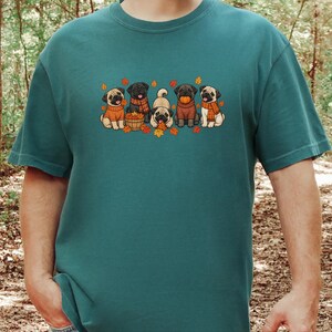 Autumn Dog Shirt, Pug Lover Gift, Pug Mom Sweatshirt, Fall Dog Lover Gift, Pug Dog Shirt, Cute Pug Tee image 10