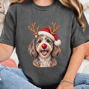 Aussiedoodle Christmas Shirt, Holiday Pet Gift, Christmas Dog Mom Sweatshirt, Festive Dog Tee, Aussiedoodle Lover Shirt image 10