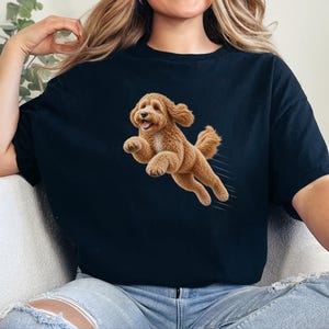 Camiseta Goldendoodle, Regalo para mamá Goldendoodle, Camiseta Perro Corredor, Regalo para papá Doodle, Camiseta Perro Rápido, Camiseta para Amantes de los Perros imagen 5