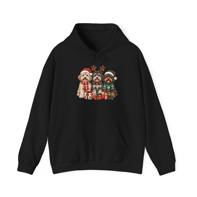 Christmas Schnoodle Sweatshirt, Schnoodle Mom Gift, Festive Dog Crewneck, Holiday Pet Lover Shirt, Schnoodle Dad Present image 11