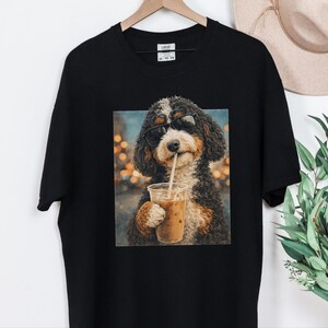 Comfort Colors Bernedoodle Tee | Iced Coffee Dog Shirt, Funny Canine Mom Gift | Dog Graphic Tee, Bernedoodle Lover Gift, Iced Coffee Tshirt image 10