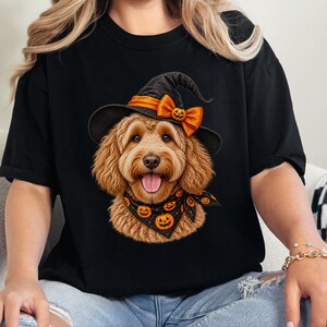 Labradoodle Halloween Shirt, Doodle Mom Gift, Spooky Dog Mom Shirt, Golden Doodle Halloween Tee image 9