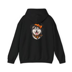 Halloween Husky Shirt, Husky Dog Mom Gift, Spooky Witch Dog Tee, Pet Lover Halloween Shirt image 11