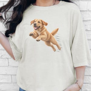 Żółta koszulka z labradorem, prezent dla mamy labradora, koszulka dla miłośnika retrieverów, koszulka dla mamy golden retrievera, koszulka dla mamy psa, koszulka dla miłośnika labradorów, koszulka dla szczeniaka zdjęcie 7