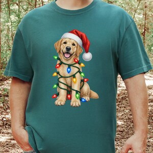 Maglietta natalizia per cani, regalo di Natale per Labrador giallo, maglietta per amanti dei cani per le feste, felpa natalizia per Labrador immagine 6