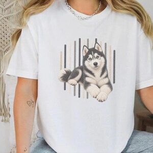 Camiseta de perro husky, regalo para mamá de husky siberiano, camiseta para amantes de los huskies, regalo para dueños de perros imagen 4