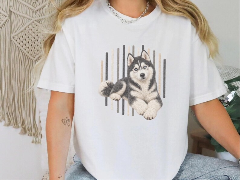 Camiseta de perro husky, regalo para mamá de husky siberiano, camiseta para amantes de los huskies, regalo para dueños de perros imagen 4