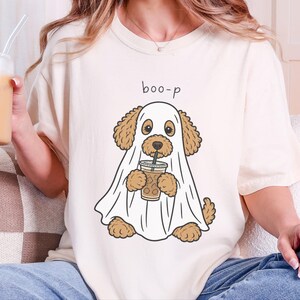 Goldendoodle Halloween Shirt, Ghost Dog Tee, Spooky Puppy Shirt, Dog Lover Gift, Boo P T Shirt image 7