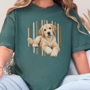 Yellow Lab Shirt, Labrador Retriever Gift, Cute Dog Lover Tee, Retriever Owner Present, Puppy Art Shirt image 10