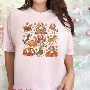 Beagle Fall Dog Shirt, Cute Autumn Puppy Tee, Beagle Mom Gift, Fall Dog Owner Shirt, Cozy Puppy Lover Sweatshirt image 9