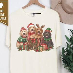 Goldendoodle Christmas Shirt, Holiday Dog Lover Gift, Festive Puppy Sweatshirt, Winter Doodle Tee afbeelding 9
