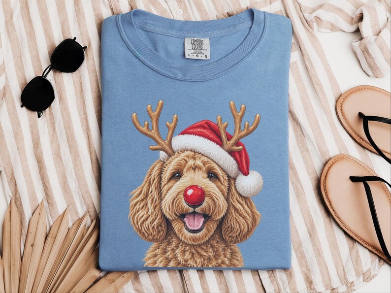Labradoodle Christmas Shirt, Holiday Dog Sweater, Labradoodle Mom Gift, Christmas Pet Shirt, Doodle Dad Gift Bild 3