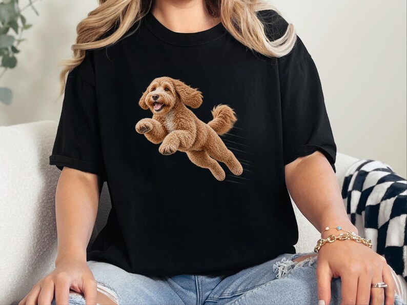 Labradoodle Mom Shirt, Labradoodle Lover Gift, Dog Agility Shirt, Running Labradoodle Tee, Doodle Mom Gift image 3