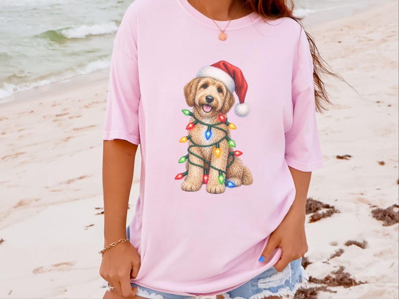 Christmas Goldendoodle Shirt, Goldendoodle Mom Gift, Holiday Dog Sweater, Doodle Christmas Tee, Goldendoodle Lover Gift image 10