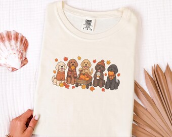 Labradoodle Fall Shirt, Fall Dog Lover Gift, Labradoodle Mom Sweatshirt, Autumn Dog Tee, Doodle Owner Gift