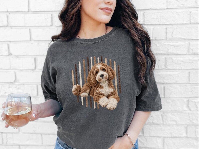 Cavapoo Shirt, Cavapoo Mom Gift, Cavapoo Art Tee, Cavapoo Dog Lover Shirt, Puppy Owner Gift image 7