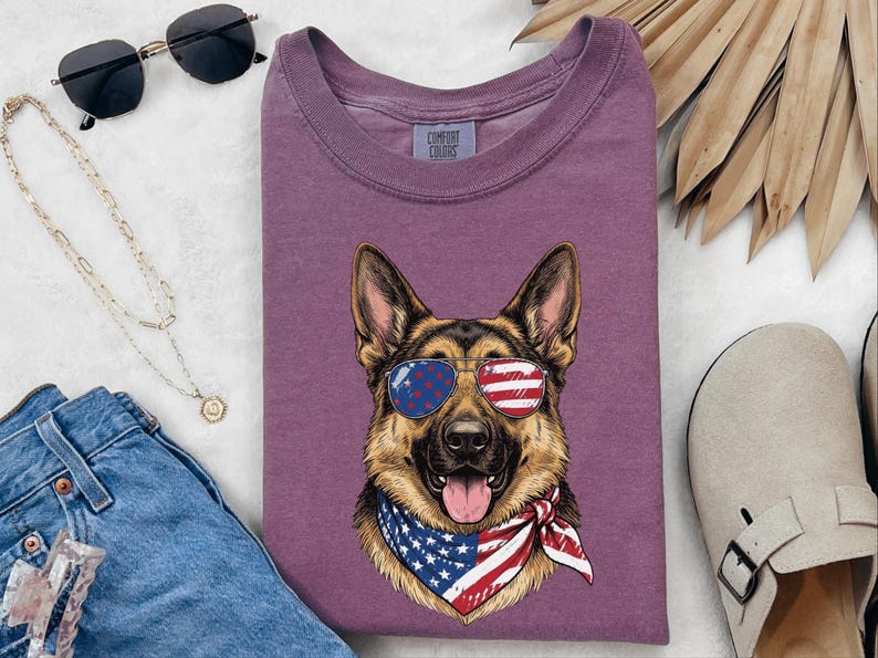 Patriotic German Shepherd Portrait image 8