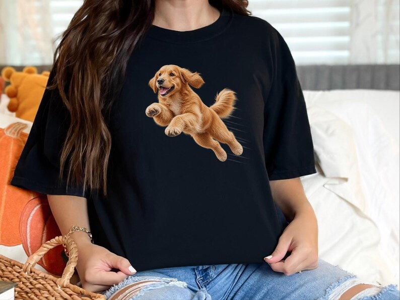 Golden Retriever Shirt, Golden Retriever Dad Gift, Golden Retriever Mom, Dog Zoomies Art, Retriever Lover Gift, Golden Retriever Tee image 10