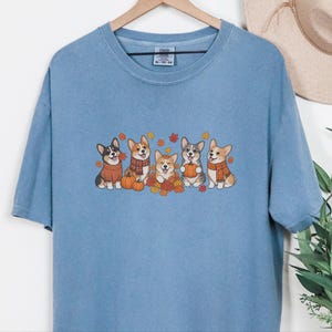 Corgi Autumn Shirt, Fall Corgi Tee, Dog Lover Gift, Corgi Mom Sweatshirt, Pumpkin Patch Shirt, Fall Dog Shirt image 6