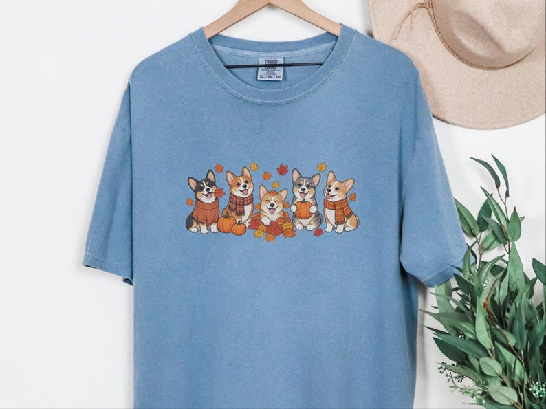 Corgi Autumn Shirt, Fall Corgi Tee, Dog Lover Gift, Corgi Mom Sweatshirt, Pumpkin Patch Shirt, Fall Dog Shirt image 6