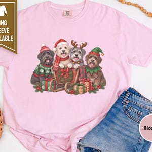 Schnoodle Christmas Shirt, Holiday Dog Lover Gift, Festive Puppy Sweatshirt, Christmas Dog Shirt image 5