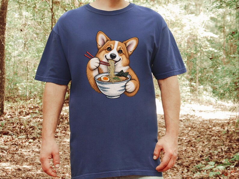 Corgi Shirt, Corgi Lover Gift, Ramen Lover T Shirt, Japanese Food Tee, Corgi Mom Shirt, Dog Humor Shirt image 10