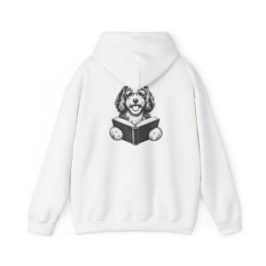 Maglietta per cani amanti dei libri, maglietta per amanti dei cani e dei libri, regalo per la mamma di un Aussiedoodle, maglietta per Aussiedoodle che legge, regalo per topi di biblioteca immagine 12