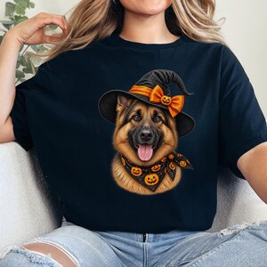 German Shepherd Halloween Shirt, Dog Mom Gift, Witch Dog Shirt, GSD Fall Tee, Spooky Dog Mom, Halloween Pet Lover image 7