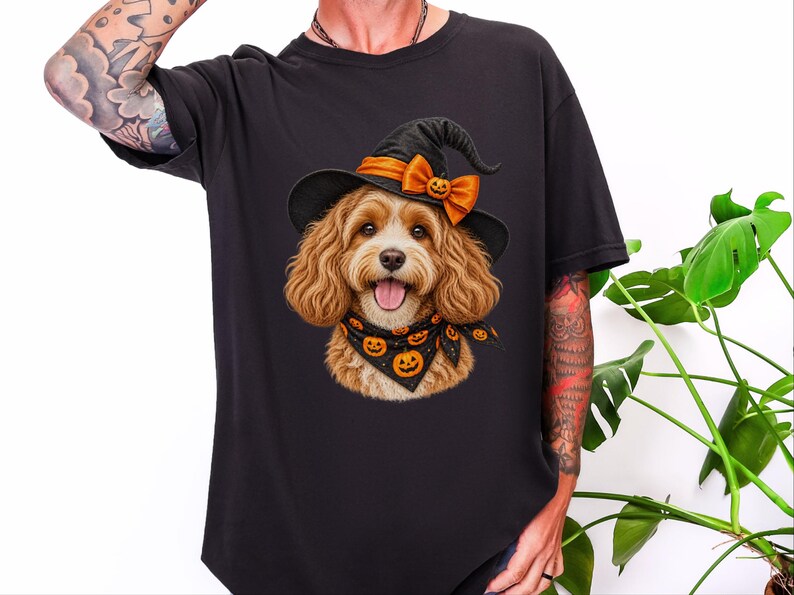 Halloween Cavapoo Shirt, Cavapoo Mom Gift, Halloween Dog Mom, Spooky Dog Tee, Doodle Mom Gift, Cavapoo Owner Gift image 7