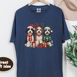 Sheepadoodle Christmas Sweatshirt, Christmas Pet Shirt, Sheepadoodle Gift, Christmas Dogs Shirt, Dog Lover Christmas Gift, Puppy Sweatshirt image 5